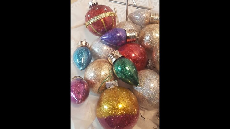 Christmas Ornaments, Gifts & Decor 2016 - Easy Glitter Ornaments