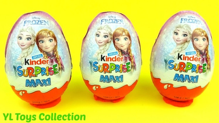 Disney Frozrn Elsa & Anna Kinder Christmas Surprise Eggs 2016 YL Toys Collection