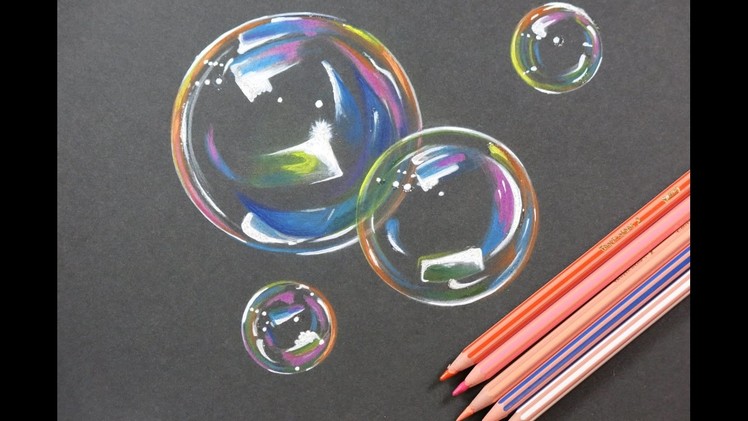DIY Amazing Bubbles Drawing. How to Draw Bubbles.