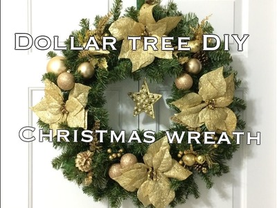 DIY|DOLLAR TREE Christmas Wreath|Super Easy!!VD#5