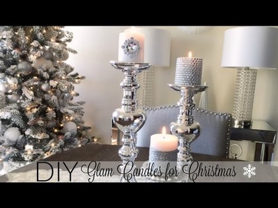 DIY Glamorous Candles - Christmas Decor 2016