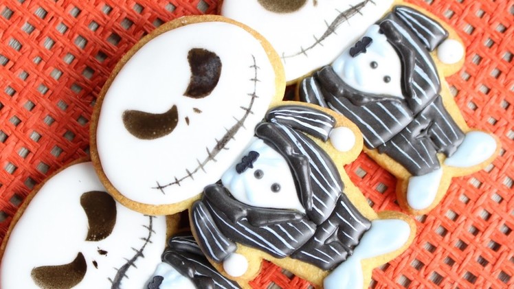 Jack Skellington from the Nightmare Before Christmas Cookies - Cute & easy Halloween cookies