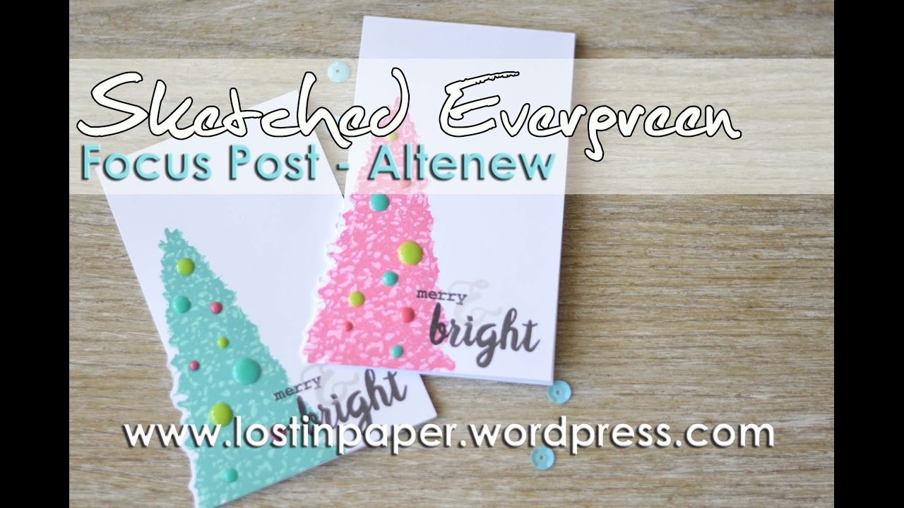 Quick & Easy Christmas Card set with Altenew Sketched Evergreen!