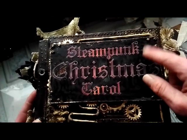 Steampunk Christmas Carol journal for swap