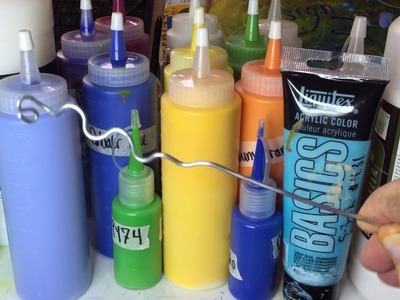 Artist's DIY Paint Mixer for Mixing Right in the Bottle!