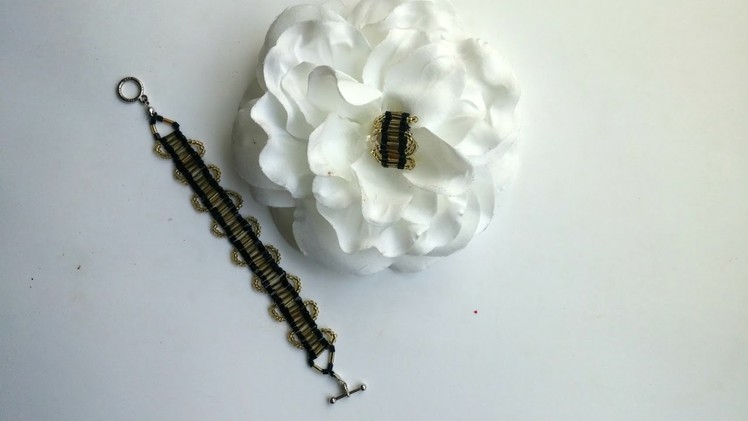 Beautiful bracelet for beginners. Homemade beads jewelry