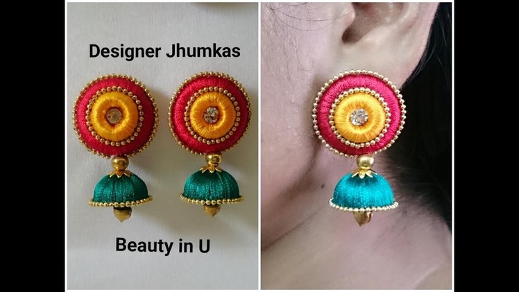 Designer Silk Thread Earrings Tutorial | Do it yourself at Home