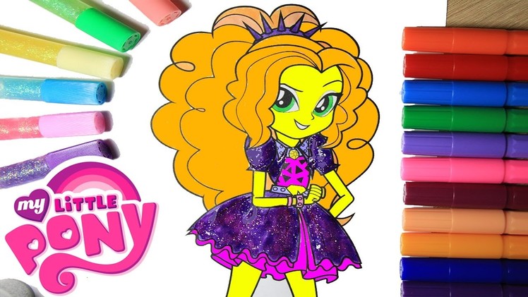 DIY My Little Pony Coloring Book Arts for kids How to color Adagio Dazzle Equestria Girls