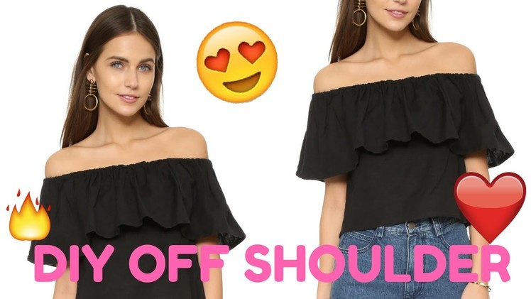 DIY Off Shoulder Top with a skirt | EASY!