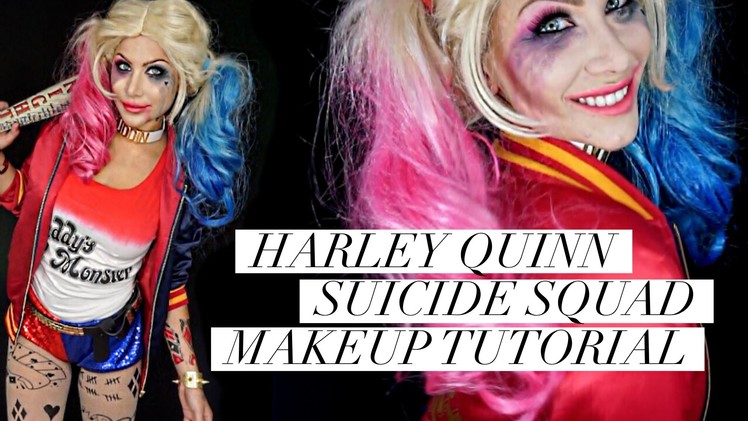 Harley Quinn Suicide Squad GLAM & GORE makeup tutorial | BeeisforBeeauty