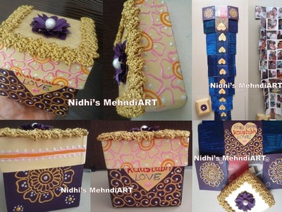 Henna Mehndi Design Art Inspired Handmade Gift Box Decoration