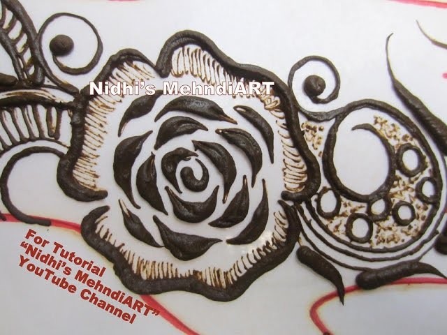 Innovative Gulf Style Rose Flower Henna Mehndi Design Tutorial for Back Hand