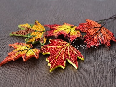Quilling Tutorial - Fall Leaves (Fall Wreath - part 1 of 6)