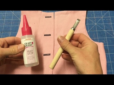 Sew It's Christmas Day 3 - Perfect buttonholes with Fray Stop and a buttonhole cutter