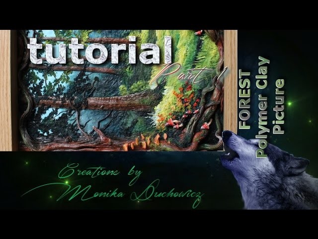 TUTORIAL -forest landscape Polymer clay painting technique part.1.2