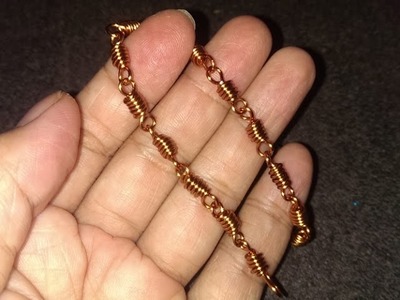Tutorial simple bangles chains form of springs - Handmade jewelery
