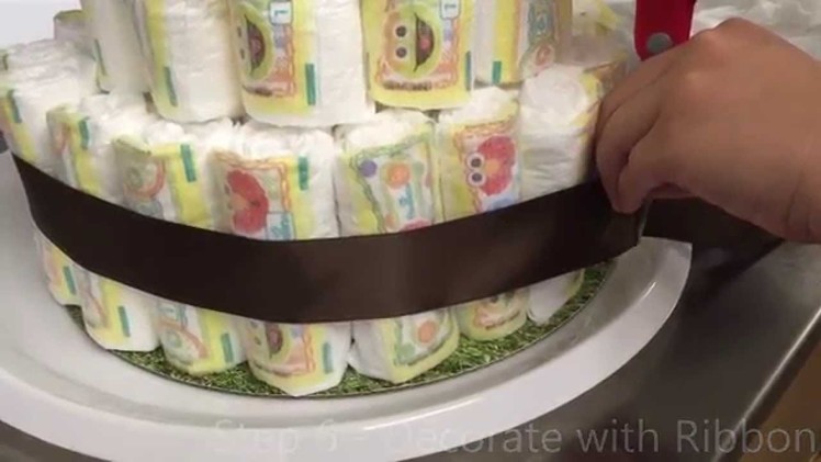 Baby Shower Ideas - Diaper Cake - Monkey Theme Boy Theme