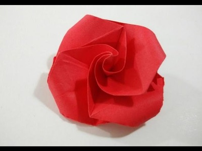 Como hacer una rosa de papel muy facil - Flor de papel facil