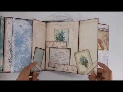DannyCraftShop - Scrapbook Handmade Vintage Mini Album Journal #7