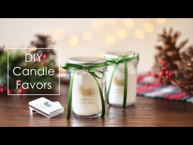 DIY Mason Jar Candle Favors