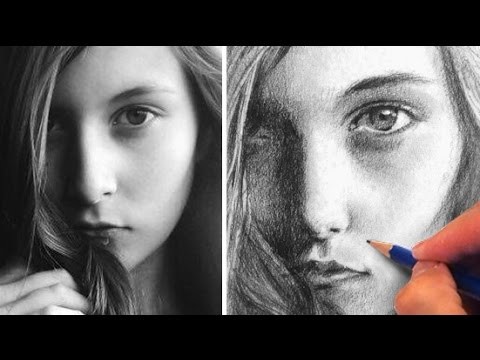 How to Draw a Pretty Face with Pencil - Julia
