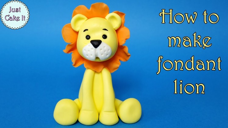 How to make fondant lion. Jak zrobić figurkę lwa z masy cukrowej
