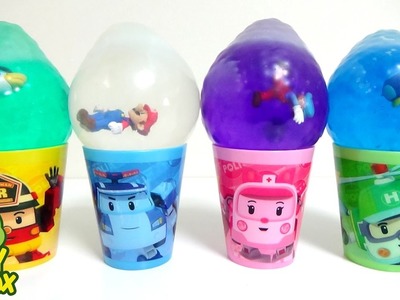 Learning Colors StressBall Balloon Orbeez DIY Robocar Poli Super Mario Surprise Eggs