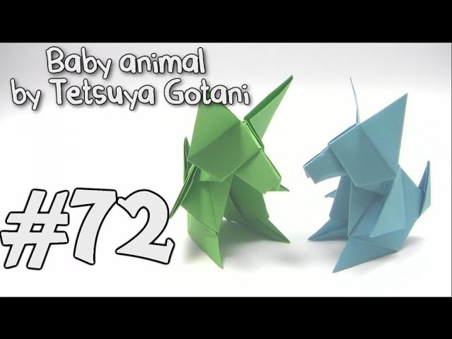 Origami Wolf Baby animal by Tetsuya Gotani - Yakomoga Origami tutorial