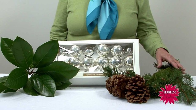 Silver and Gold Holiday Arrangement