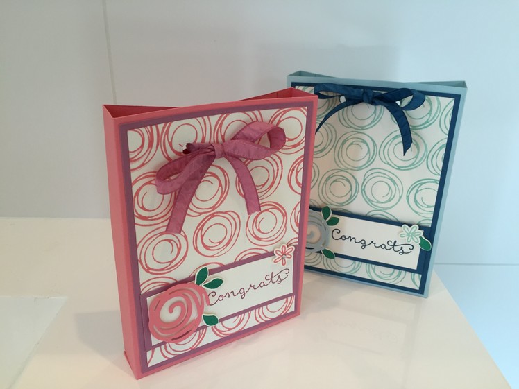 Swirly Bird Gift Bag Box - Video Tutorial using Stampin' Up UK products.