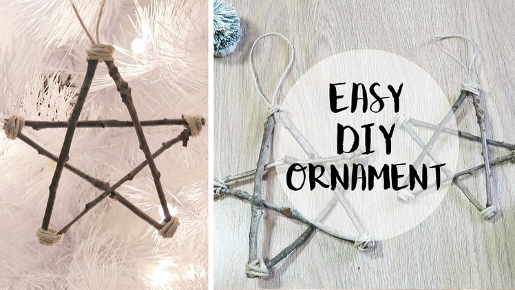Affordable DIY Christmas Ornament | Natural Star with Sticks
