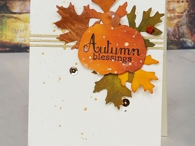 Autumn Leaves with Distress Paints. Fall Cards Day 2