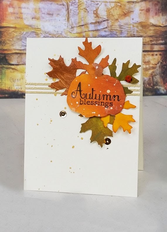 Autumn Leaves with Distress Paints. Fall Cards Day 2