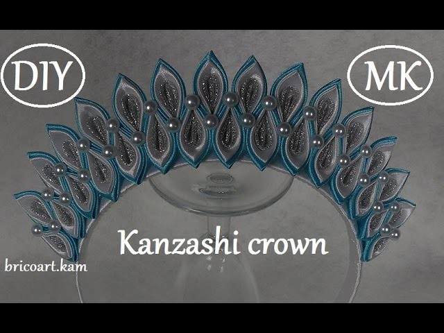 Christmas DIY.Kanzashi rim.Crown.MK.bricoart.kam