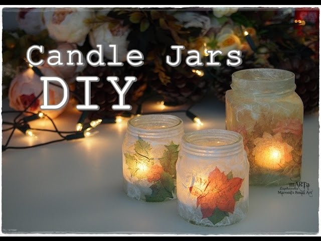 Christmas in a Jar - Decoupage Candle Holder DIY