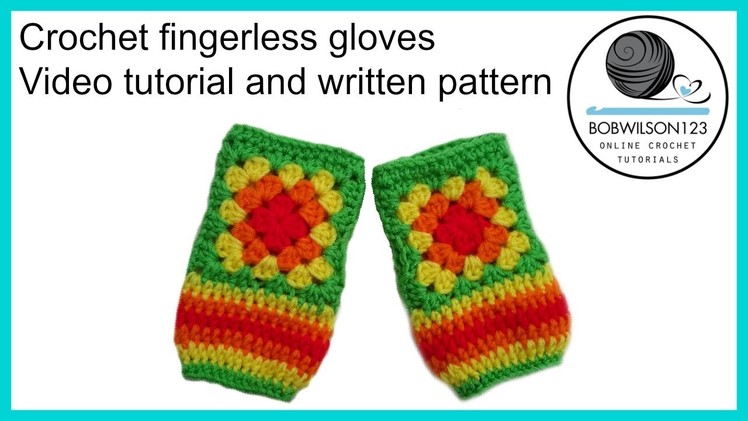 Crochet rainbow finger less gloves promotional video