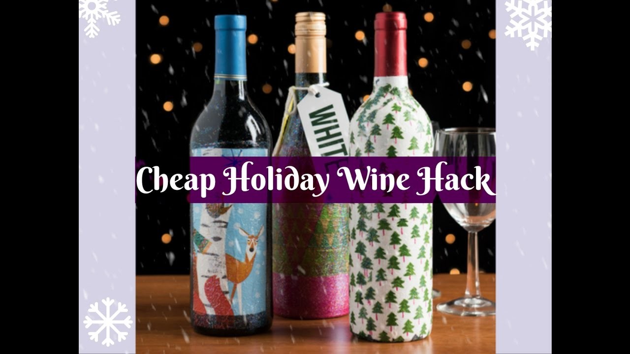 DIY Cheap Wine Bottle Craft for the Ultimate Holiday Gift Hack! - from Craftable