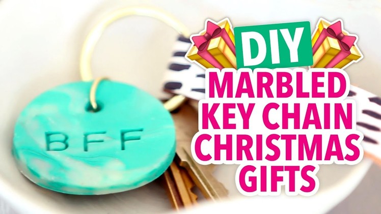 DIY Christmas Gifts - Stamped Marbled Key Chains - HGTV Handmade