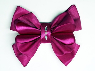 DIY crafts How to Make Simple Easy Bow. Ribbon Hair Bow Tutorial.DIY ribbon bow. DIY beauty and easy