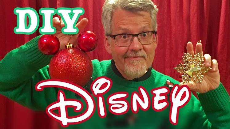 DIY Dollar Store Disney Christmas Ornaments - Mickey, Minnie Mouse