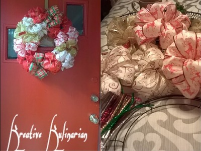 DIY Holiday Bow Wreath Using Dollar Tree Supplies!
