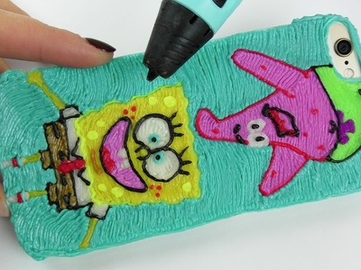 DIY iPhone Case with Spongebob and Patrick with 3D PEN