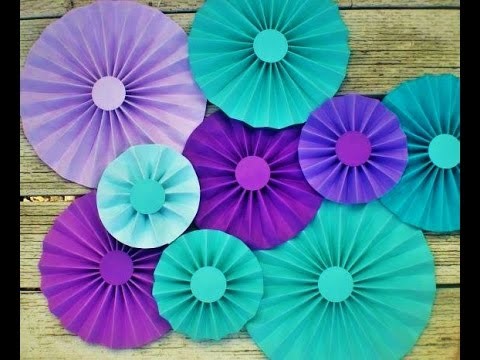 DIY Paper Crafts  How to make simple Paper ROSETTES  SPRING FLOWERS  Home Decoration   NewYear