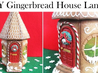 DIY Polymer Clay Christmas Gingerbread House Lantern.Jar Tutorial. Maive Ferrando