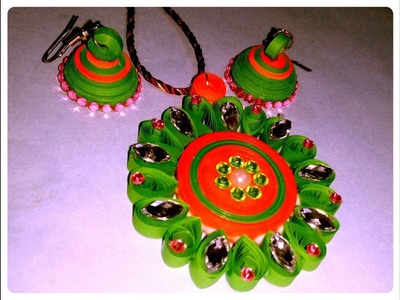 DIY - Quilled Paper Necklace, Easy paper quilling jewellery tutorial