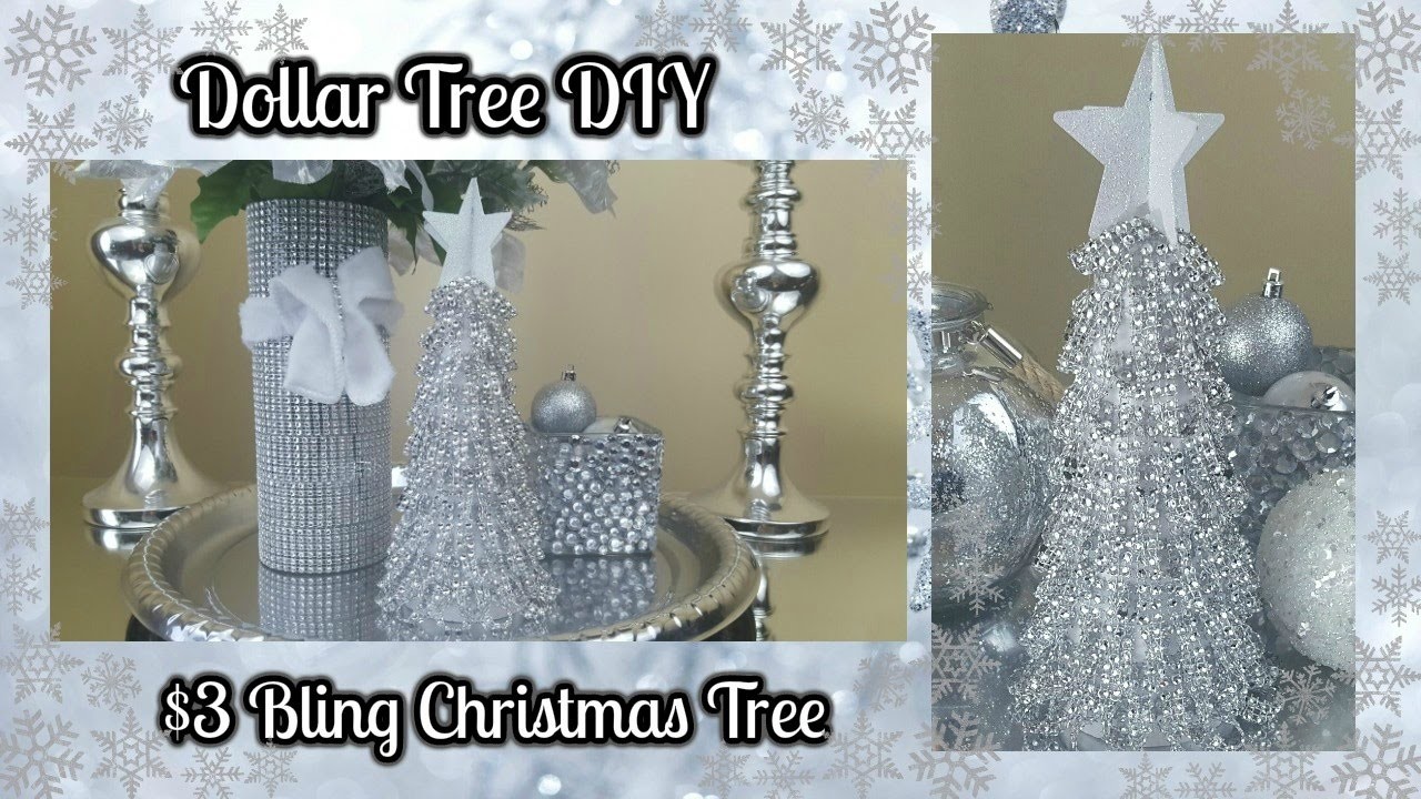 DOLLAR TREE DIY BLINGY CHRISTMAS TREE 3 EASY HOME DECOR CRAFT   Dollar Tree Diy Blingy HAVL O 