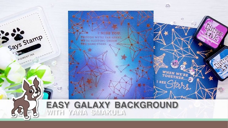 Easy Galaxy Inking Background Card with Yana Smakula