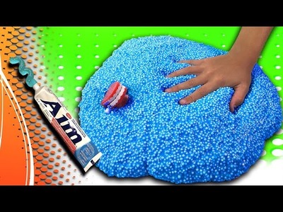 Floam Slime with Toothpaste! GIANT DIY Toothpaste Slime Recipe