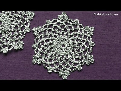 How to Crochet Snowflake Pattern Ornament  EASY Tutorial