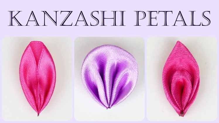 How to make kanzashi petals I Flower petals tutorial
